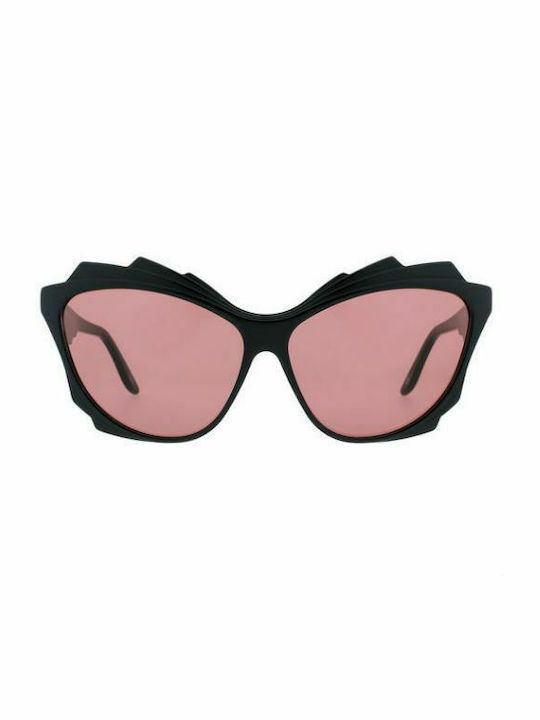 Andy Wolf Sloane Women's Sunglasses with Black Plastic Frame and Pink Lens