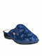 Anatomische Lederne Damen Hausschuhe Blau