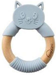 Nibbling Cat Teething Ring made of Wood for 3 m+ 1pcs BR76287