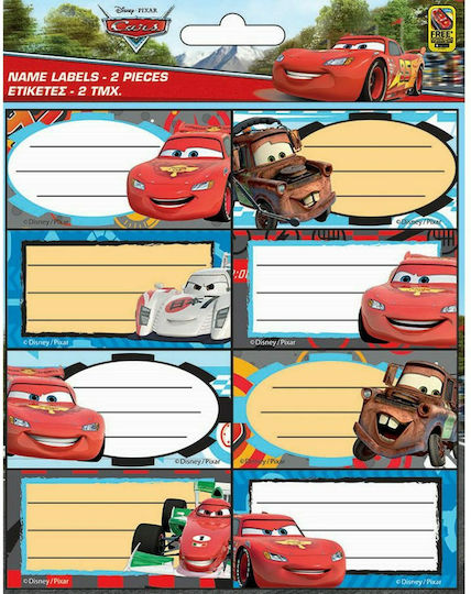 Gim Cars Ετικέτες Τετραδίων 8x2cm 16τμχ