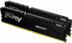 Kingston Fury Beast 32GB DDR5 RAM με 2 Modules (2x16GB) και Ταχύτητα 5600 για Desktop