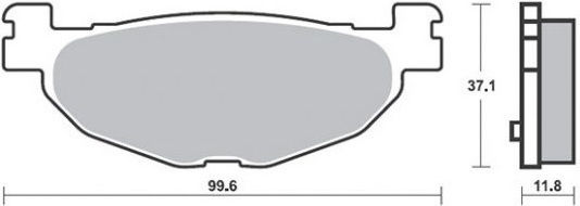 SBS Motorcycle Brake Pads Rear Yamaha T-Max 500 IE 04-11 and YP 400 Majesty 04-11 for Yamaha T-Max 500 and YP 400 Majesty