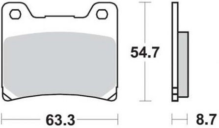 SBS Plăcuțe De Frână Pentru Motociclete Partea Din Spate Yamaha Tdm 850 91'-01' / Bt 1100 02'-06' / V-Max 1200 91'-01' / Xvs 1100 99'-05' Pentru Yamaha TDM 850 / V-MAX