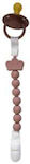 Nibbling Chain Pacifier Crown with Beads made of Silicone Blush BR76274