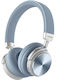 Yookie YKS3 Bluetooth Wireless On Ear Headphones with 8 hours of Operation Blue
