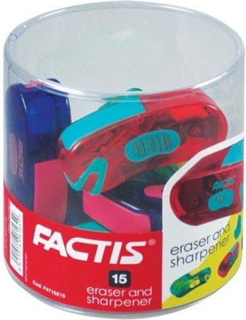 Factis Magic Bean Plastic Ascuțitoare cu Radieră (Culori diverse) 1buc
