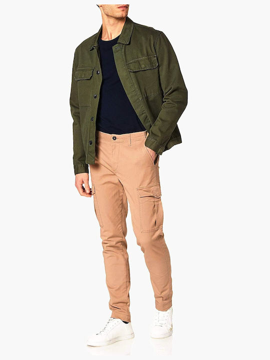 Jack & Jones 12182541 Ανδρικό Παντελόνι Cargo σε Slim Εφαρμογή Μπεζ