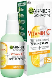 Garnier Brightening Face Serum Skinactive Vitamin C Brightening SPF25 Suitable for All Skin Types with Vitamin C 50ml