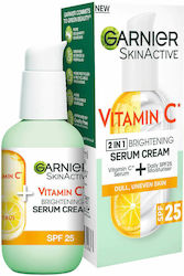 Garnier Skinactive Vitamin C Brightening SPF25 Serum Προσώπου με Βιταμίνη C για Λάμψη 50ml