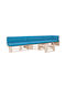 Set Outdoor Living Room with Cushions Blue 4pcs