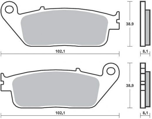 SBS Motorcycle Brake Pads Front Suzuki Burgman AN 650 03'-09' Kymco Grand Dink 300i 10'-13' Peugeot Geopolis 400 08'-11' for Kymco Grand Dink