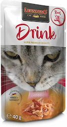 Leonardo Drink Wet Food for Adult Cats In Pouch with Beef 1pc 40gr