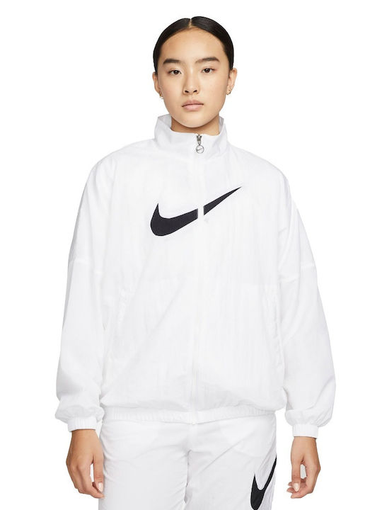 Nike Sportswear Essential Γυναικείο Αθλητικό Μπουφάν Λευκό