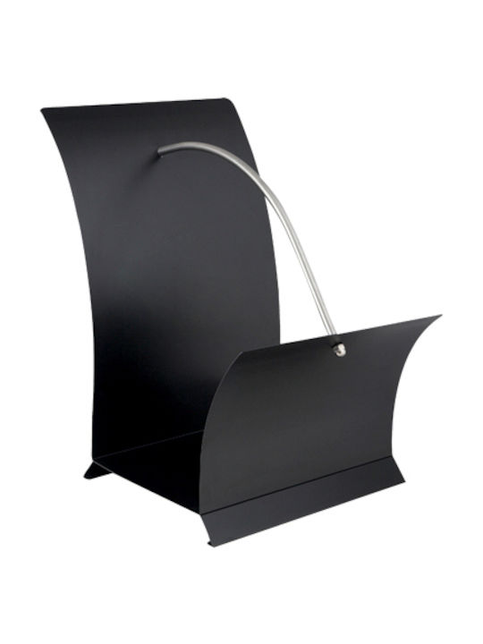 Viometal LTD 1080 Geneva Metallic Basket Wood Storage 40x36.5x61cm Black