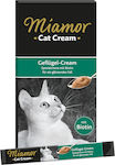 Miamor Cat Cream Nasses Katzenfutter für Katze in Beutel mit Huhn 6x15gr