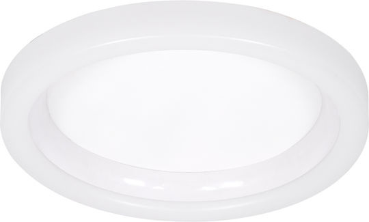GloboStar Ariana Ceiling Mount Light 48cm White with Integrated LED and Remote Control