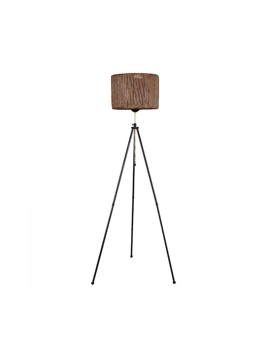 HomeMarkt Floor Lamp H165xW30cm. with Socket for Bulb E27 Brown