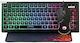 Marvo CM310 3in1 Set Tastatură de Gaming cu iluminare RGB & Mouse Negru