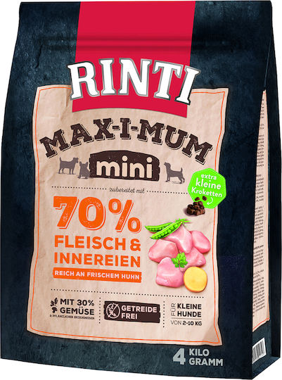Rinti Max-i-Mum Adult Mini 4kg Trockenfutter ohne Getreide fr erwachsene  Hunde kleiner Rassen mit Huhn | Skroutz Germany