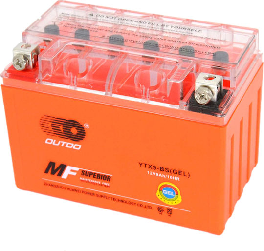 Outdo ГЕЛ Мотоциклетна батерия YTX9-BS с капацитет 9Ах