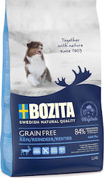 Bozita Grain Free Reindeer 1.1kg Dry Food Grain Free for Adult Dogs with Reindeer