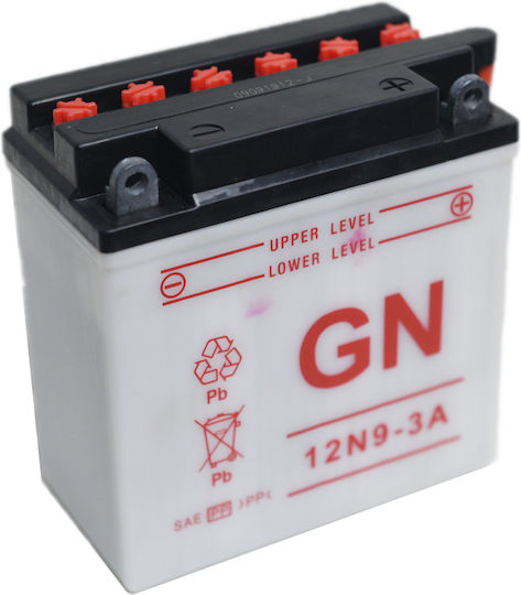 GN Motorradbatterie 12N9-3A mit Kapazität 8Ah