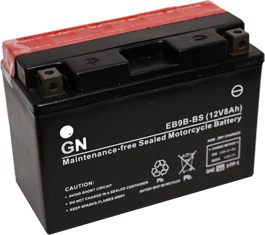 GN Baterie Motocicleta YT9B-BS cu Capacitatea 8Ah