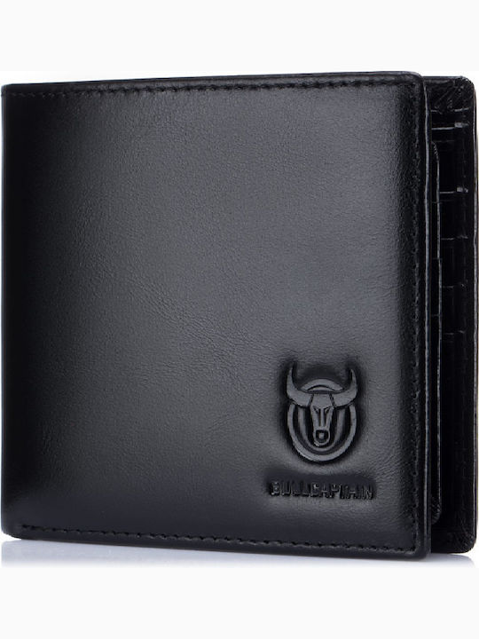 Bull Captain Δερμάτινο Ανδρικό Πορτοφόλι με RFID Μαύρο