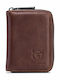 Leather Men's Wallet Cards with RFID Brown