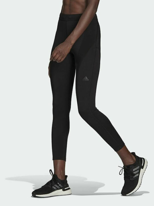 Adidas Icons 7/8 Running Γυναικείο Cropped Κολάν Ψηλόμεσο Μαύρο