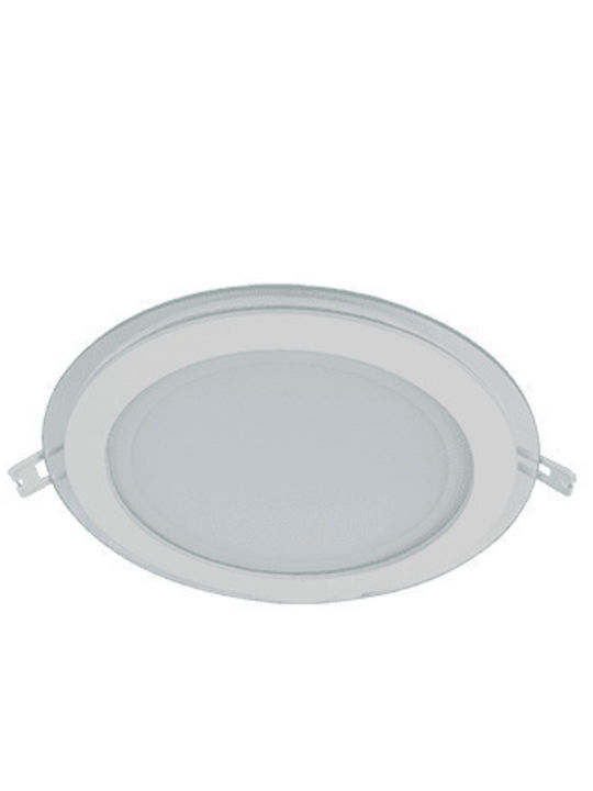 Elmark Round Recessed LED Panel 18W with Natural White Light 20x20cm