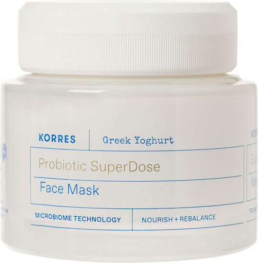 Korres Greek Yoghurt Probiotic Superdose Μάσκα Ομορφιάς Προσώπου για Ενυδάτωση 100ml