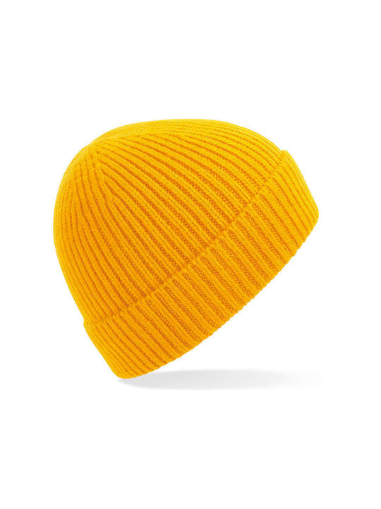 Beechfield Ribbed Beanie Cap Sun Yellow