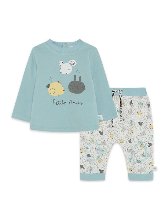 SET DE TRICOU ȘI PANTALONI MINI AMIS CANADA HOUSE ALBASTRU-ALBASTRU