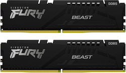Kingston Fury Beast 32GB DDR5 RAM with 2 Modules (2x16GB) and 6000 Speed for Desktop