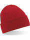 Beechfield Thinsulate B447 Ribbed Beanie Cap Classic Red