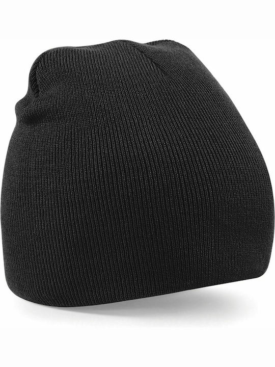 Beechfield Knitted Beanie Cap Black