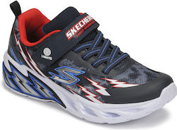 Skechers Light Storm 2.0 Kids Sneakers for Boys with Laces & Strap Blue