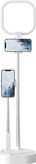 Usams Ringlicht 3000 - 6000K mit Desktop Ständer und Handyhalterung