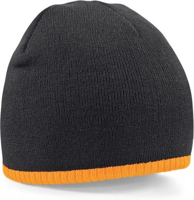 B44C Beanie Căciulă Pentru Bărbați Negru/Portocaliu
