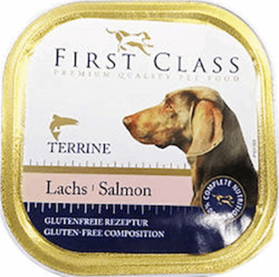 First Class Wet Dog Food Tray with Salmon 1 x 300gr