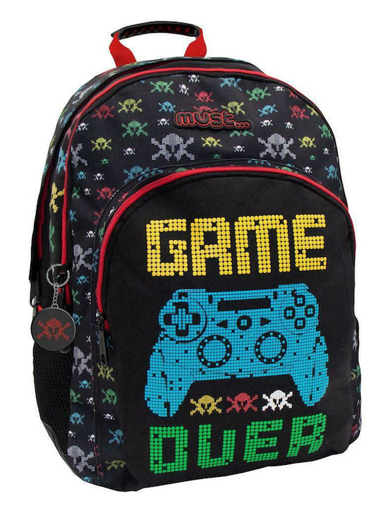 Must Energy Game Over School Bag Backpack Elementary, Elementary in Black color