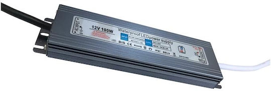 Geyer Τροφοδοτικό LED Στεγανό IP67 Ισχύος 100W με Τάση Εξόδου 12V