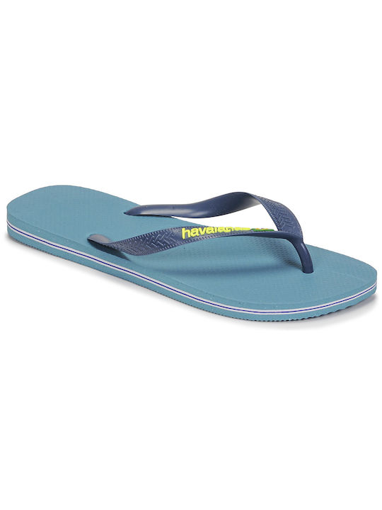 Havaianas Brasil Logo Flip Flops bărbați Albastru