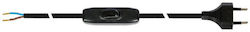 Evivak Power Cord with Cable Properties 2x0.75mm² Black 2m 701014