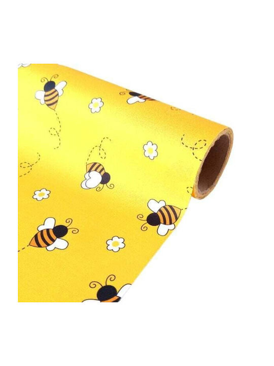 FABRIC BEES RUNNER 24CMX5M (YELLOW)