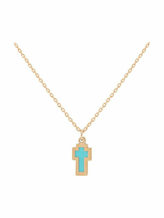 Mertzios.gr Rose Gold Σταυρός