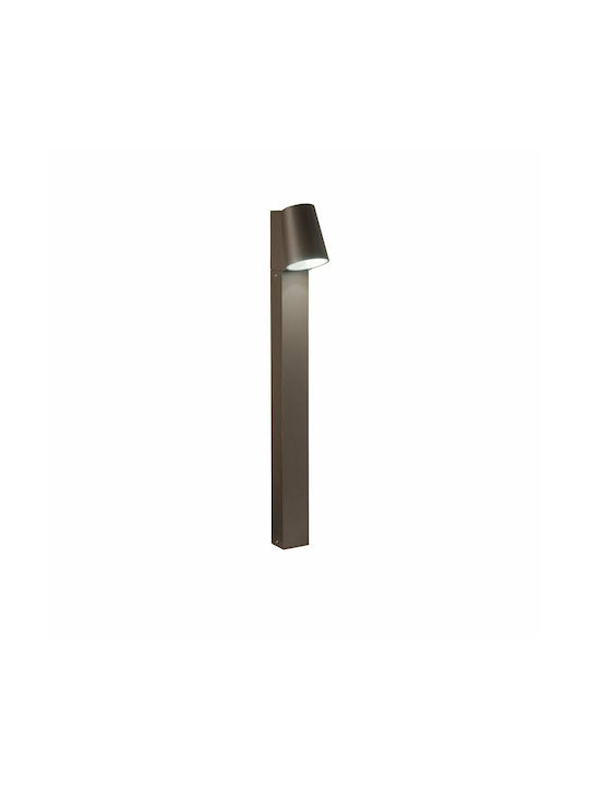 Ondaluce Owen Outdoor Floor Lamp Small Post 6W with Natural White Light IP44 Brown