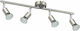 Defurhome Spot with 4 Lights and with Socket GU10 in Silver Color