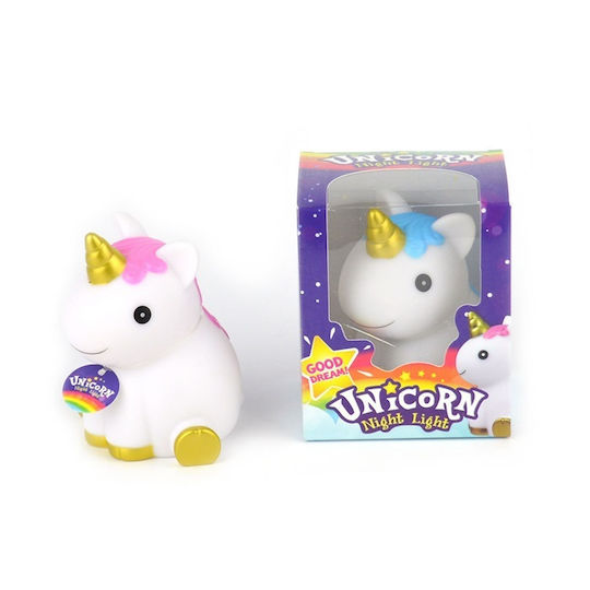 Den Goda Fen Kids Decorative Lamp Unicorn White 10x9x12εκ.